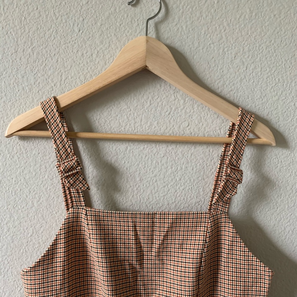 Checkered Red/Orange and Black Papaya Dress